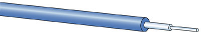 BC03597-10-BL OFS Simplex Fiber Cable, Step-Index, Plenum rated, Polyethylene Jacket