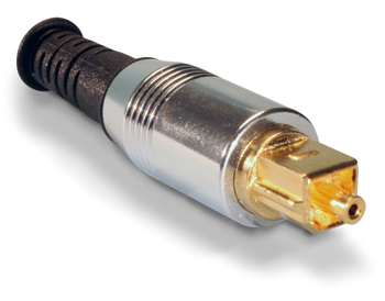 TOSLINK Optical Cable with Metal Connectors for Digital Audio
