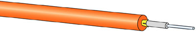 AC01281-10 OFS Simplex Fiber Cable, Step-Index General Purpose, Polyethylene Jacket 